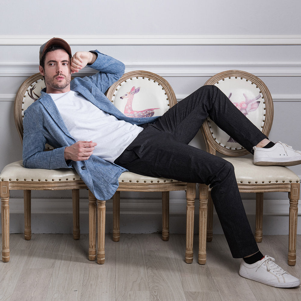 Brand Partner,PROFI, PROFI Grey Black Premium Cool-yarn Multi-pockets Smart Casual Functional Pants, Black, 30W-30L-Tag30