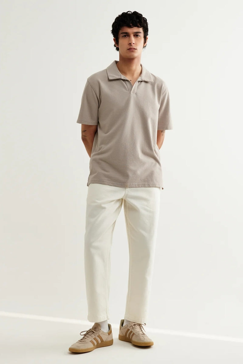 Wholesale,Wax London, Wax London Clay Textured Organic Cotton Polo, Tan, Medium-43-TagMLarge-45-TagLExtra Large-47-TagXL