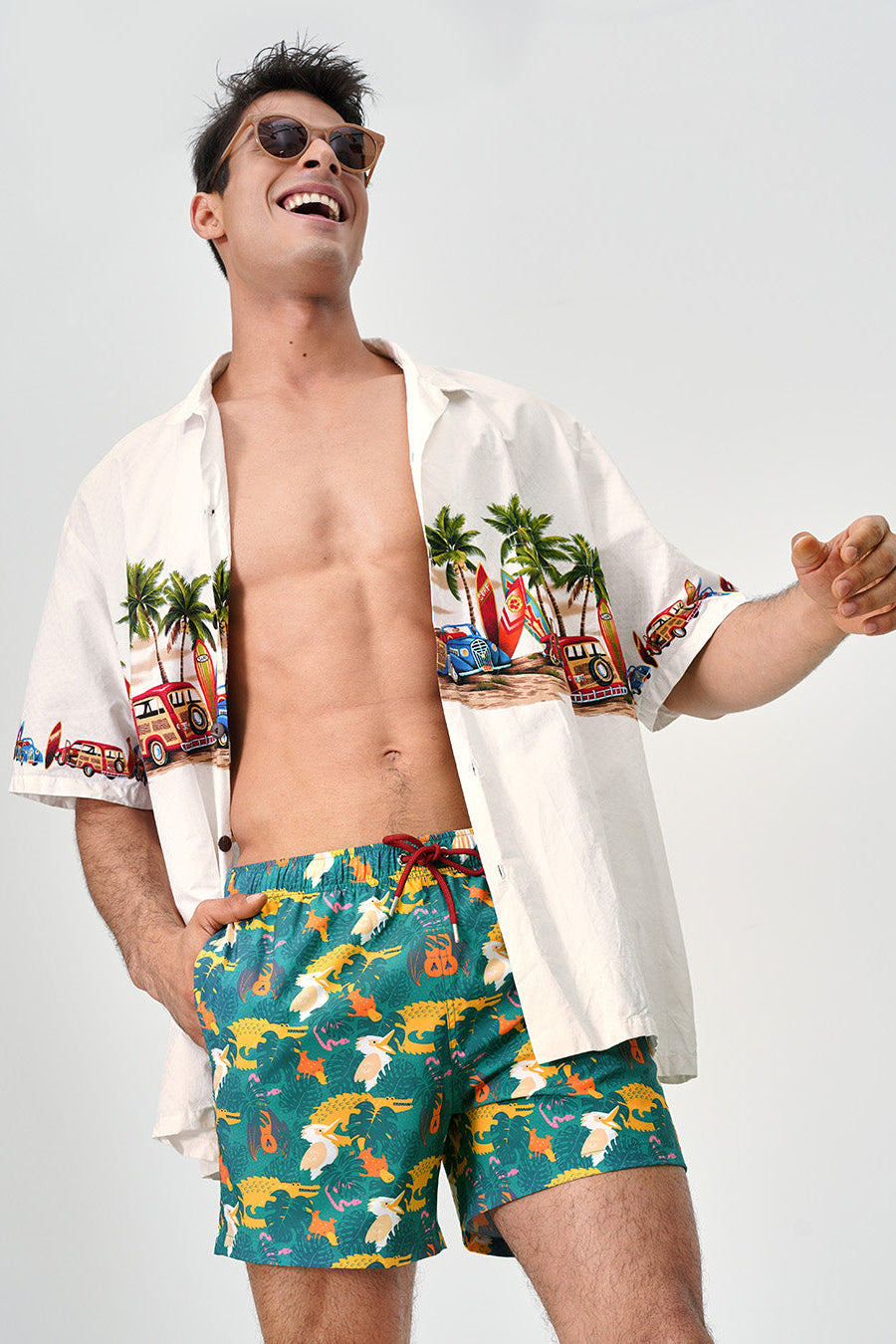 Direct From Brand,Eubi, Eubi Green/Yellow Duck Print Stretchy Swim 5