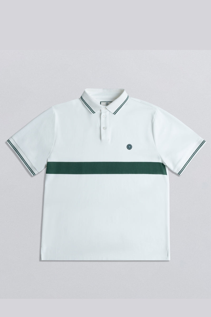 Wholesale,Champlain, Champlain White/Green Stripe Performance Knit Polo, White, Medium-42-TagMSmall-40-TagSExtra Large-46-TagXLLarge-44-TagLExtra Extra Large-48-TagXXL