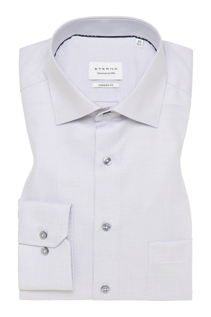 Wholesale,Eterna, 1863 by Eterna Silver Grey Structured Twill Modern Fit Shirt, Grey, Medium-45-Tag15.5