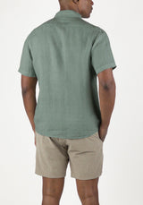 Tailor Vintage Green Puretec Cool Cotton/Linen Blend Shirt