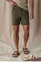 The Normal Brand Olive Tri-blend Woven 7" Shorts