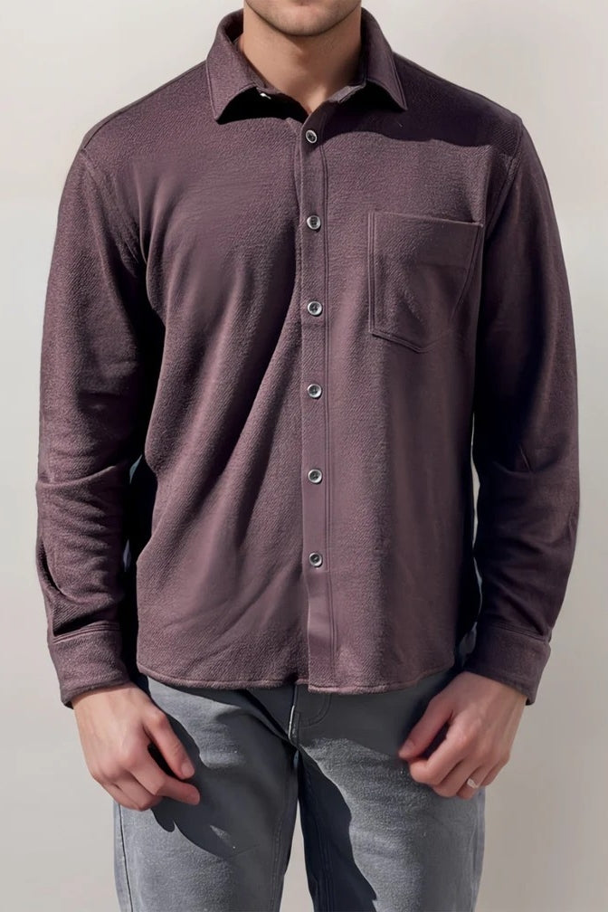 Wholesale,Mason Cruz, Mason Cruz Dark PurpleTwill Button Up Shirt, Purple, Medium-44-TagM