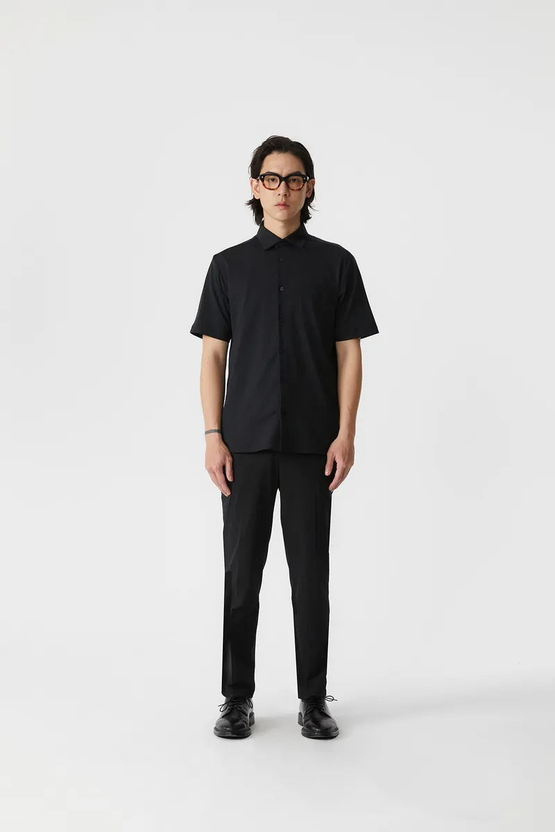 Direct From Brand,FYNE, FYNE Black Micro-elasticity Performance Shirt, Black, Extra Extra Large-54-TagL
