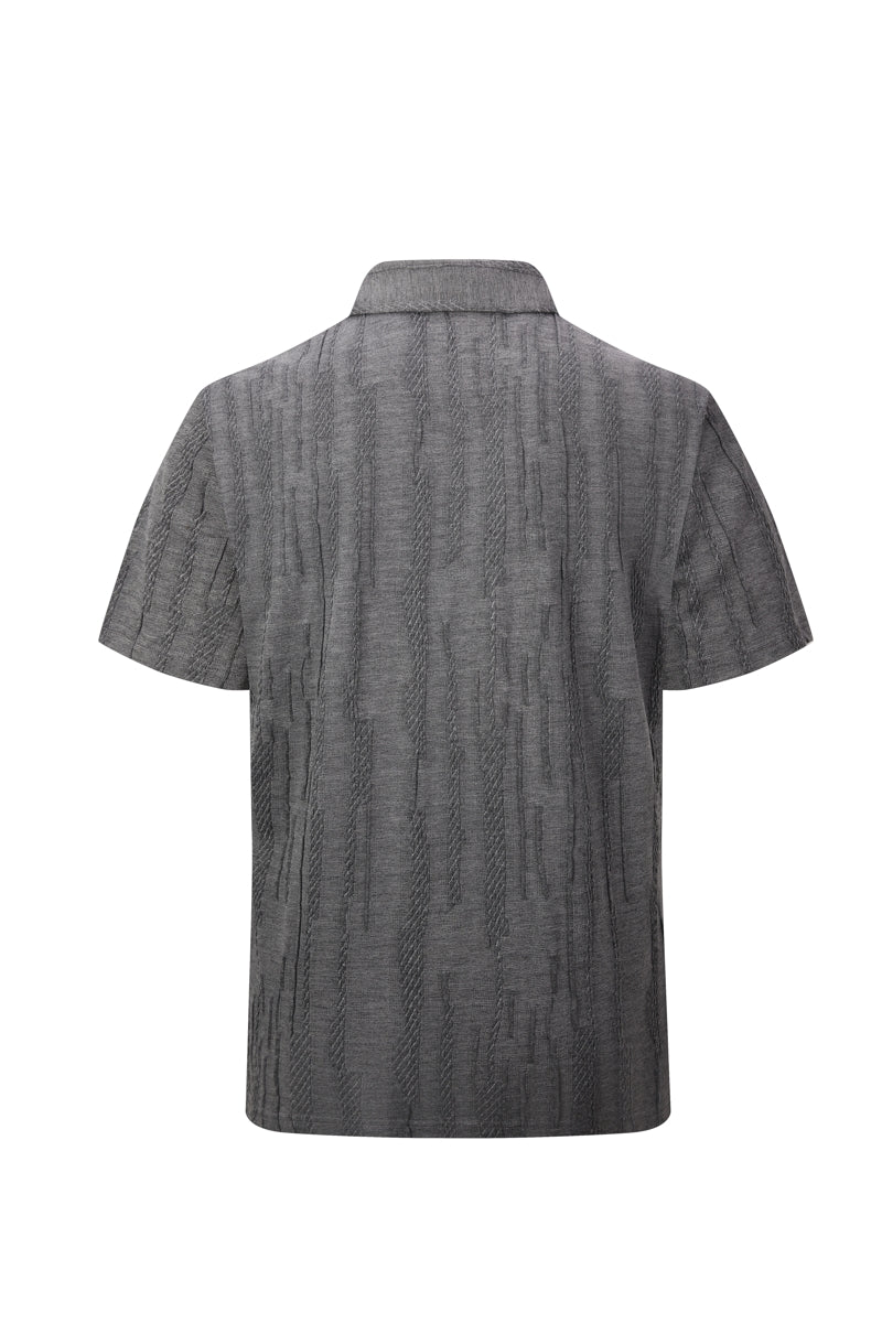 Wholesale,American Heritage, American Heritage Melange Charcoal Jacquard Performance Polo, Grey, Large-46-TagL