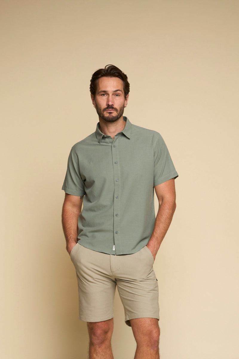 Wholesale,Fundamental Coast, Fundamental Coast Green Stretch Shirt, Green, Medium-44-TagMLarge-47-TagLExtra Large-50-TagXL