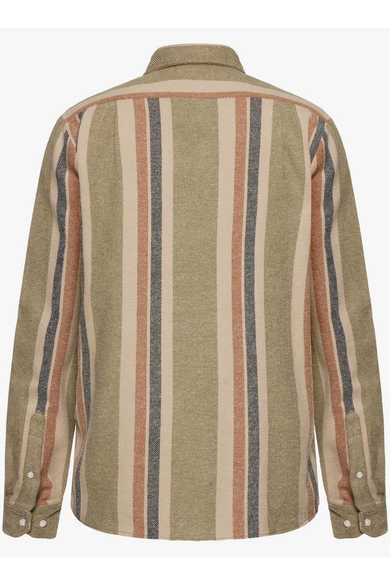 Wholesale,Signal Clothing, Signal Clothing Tan/Olive Heavy Twill Stripe Shirt, Tan, Extra Large-50-TagXL