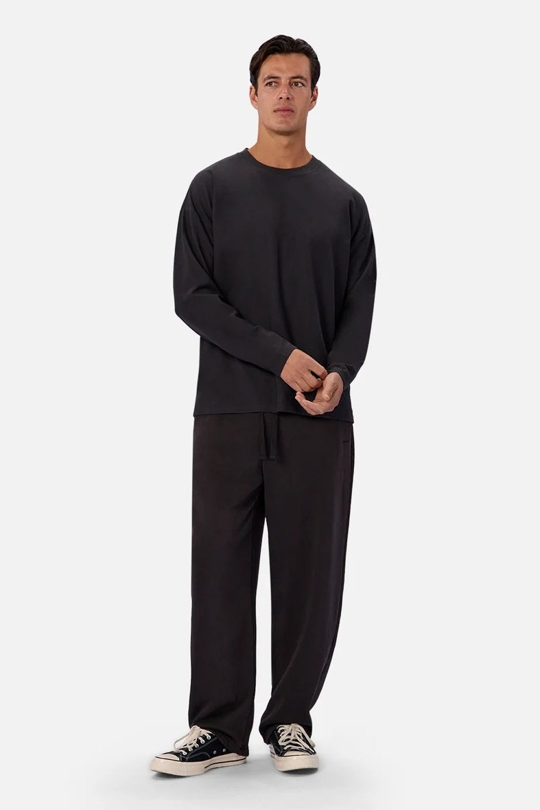 Wholesale,INDUSTRIE AUSTRALIA, INDUSTRIE AUSTRALIA Black Waffle Long Sleeve T-Shirt, Black, Medium-46-TagMLarge-48-TagLExtra Large-50-TagXLSmall-44-TagS