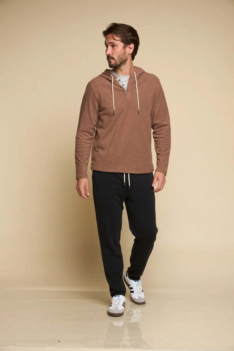 Wholesale,Fundamental Coast, Fundamental Coast Coco Soft Henley Hoodie, Brown, Medium-44-TagMLarge-47-TagLExtra Large-50-TagXLExtra Extra Large-53-TagXXLSmall-40-TagS