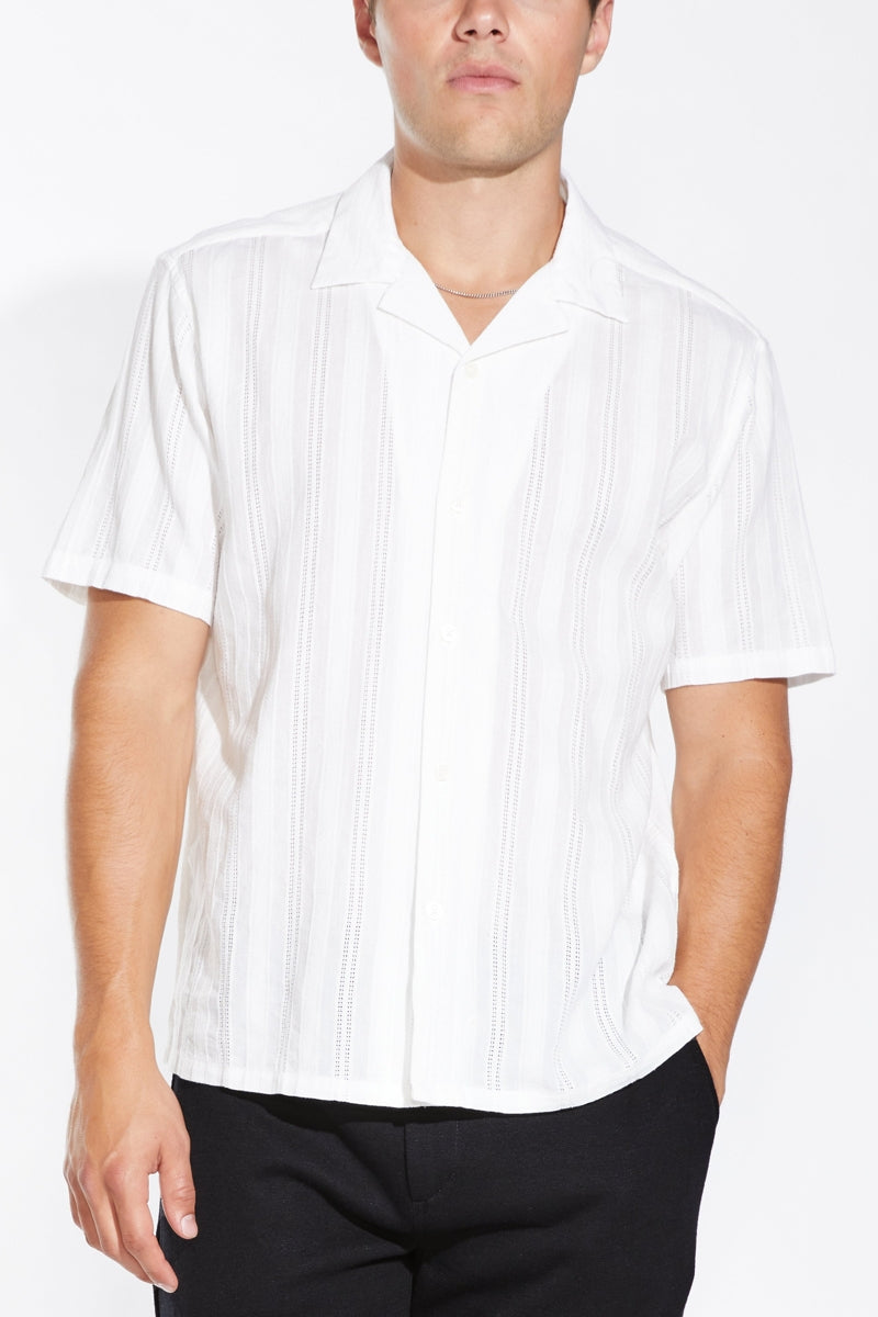 Wholesale,Civil Society, Civil Society White Stripe Textured Jacquard Shirt, White, Medium-44-TagM