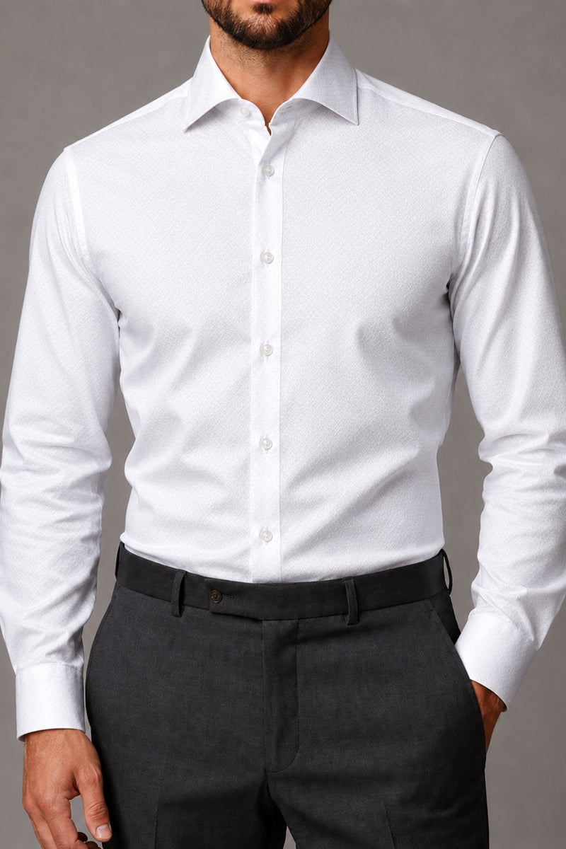 Wholesale,Tahari, Tahari White Cotton Textured Shirt, White, Extra Large-49-TagXL