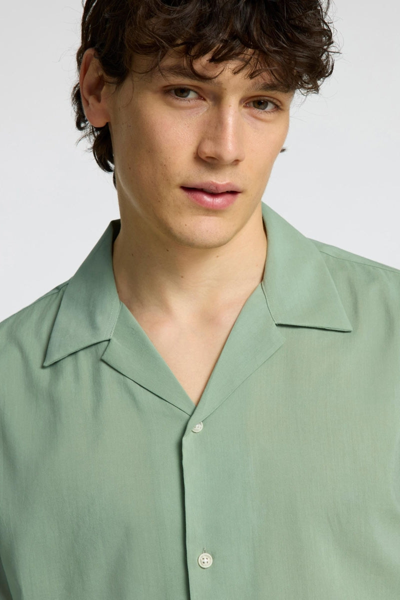 Wholesale,Selected Homme, Selected Homme Iceberg Green Cuban Collar Shirt, Green, Small-42-TagSMedium-44-TagMLarge-46-TagLExtra Large-48-TagXLExtra Extra Large-51-TagXXL