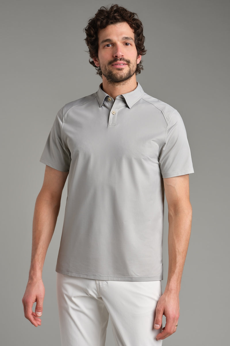 Wholesale,Rhone, Rhone Grey Stone Stretch Slim Performance Polo, Grey, Medium-42-TagMLarge-45-TagLExtra Large-48-TagXL