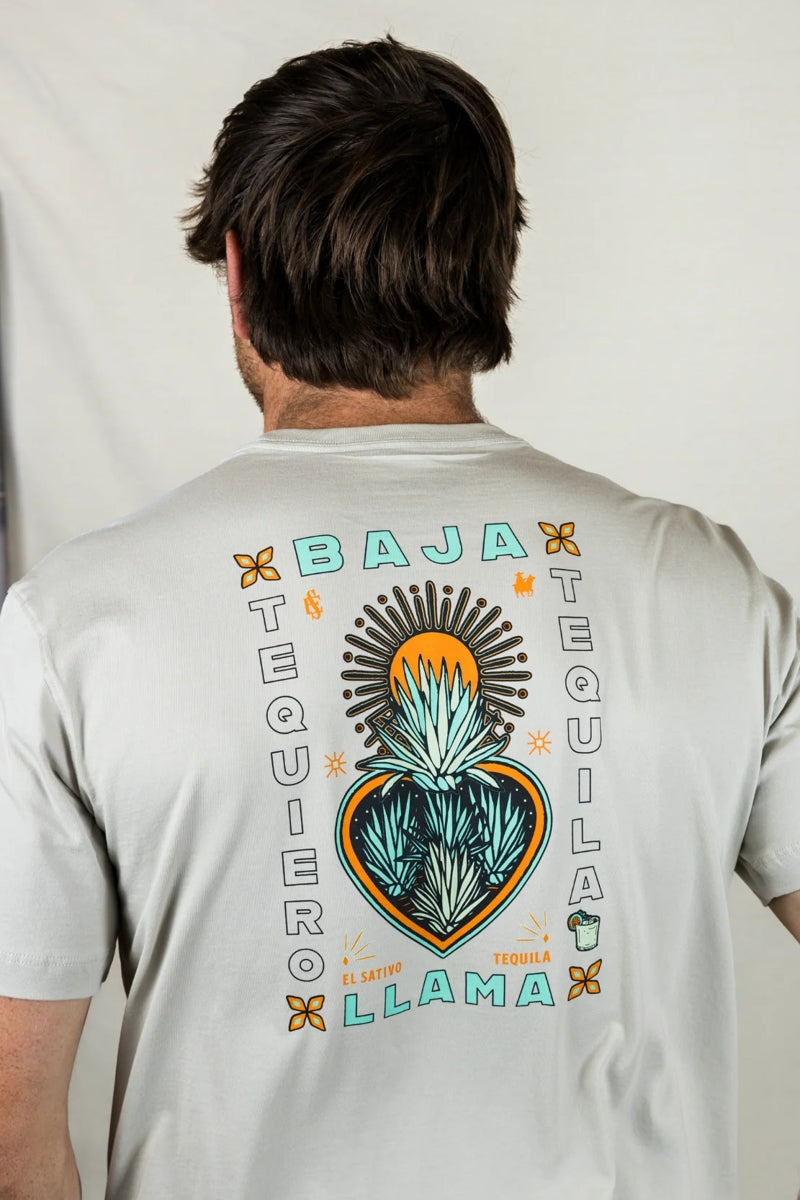 Wholesale,Baja Llama, Baja Llama Cream Agave Printed Premium Cotton Graphic Tee, Cream, Extra Extra Large-52-TagXXL