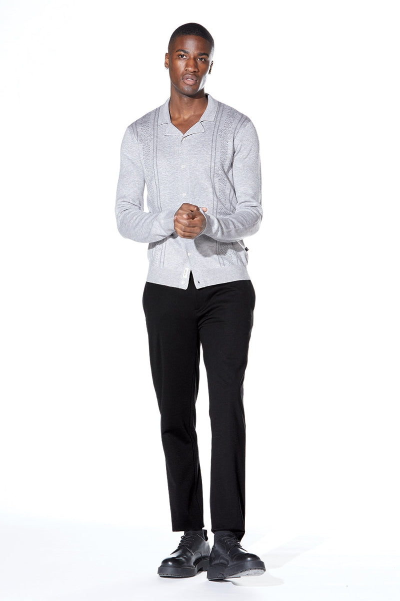 Wholesale,Civil Society, Civil Society Heather Grey Knit Full Placket Sweater Shirt, Grey, Small-40-TagSMedium-42-TagMLarge-44-TagLExtra Large-46-TagXLExtra Extra Large-48-TagXXL