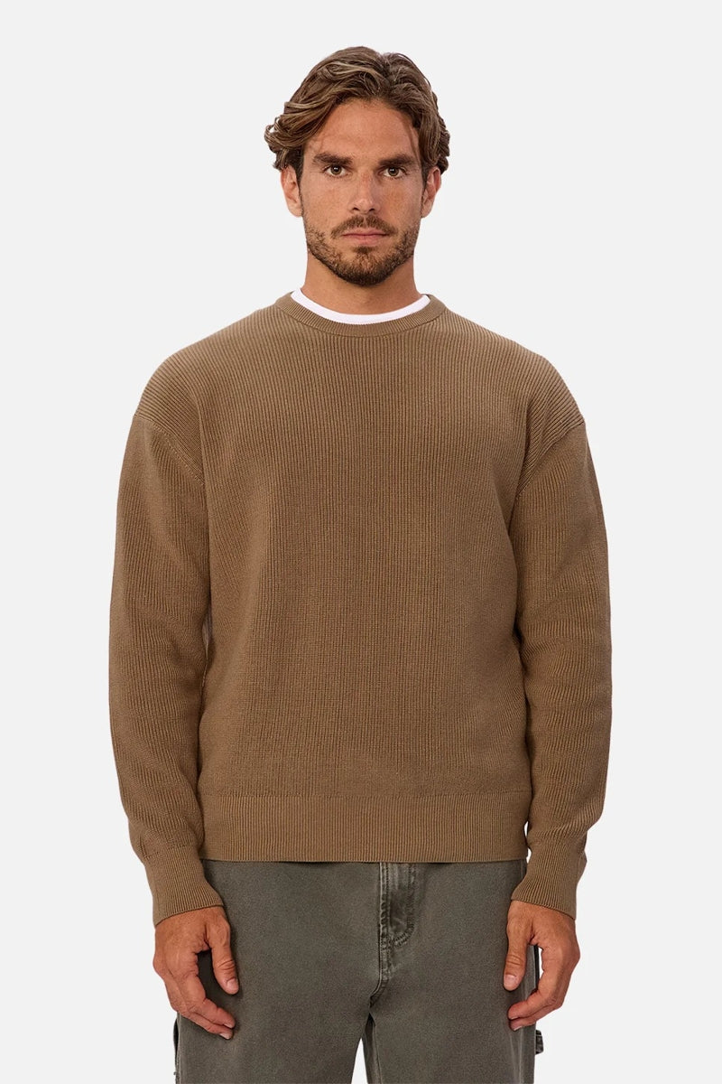 Wholesale,INDUSTRIE AUSTRALIA, INDUSTRIE AUSTRALIA Tan Crewneck Sweater, Tan, Medium-46-TagMLarge-48-TagL