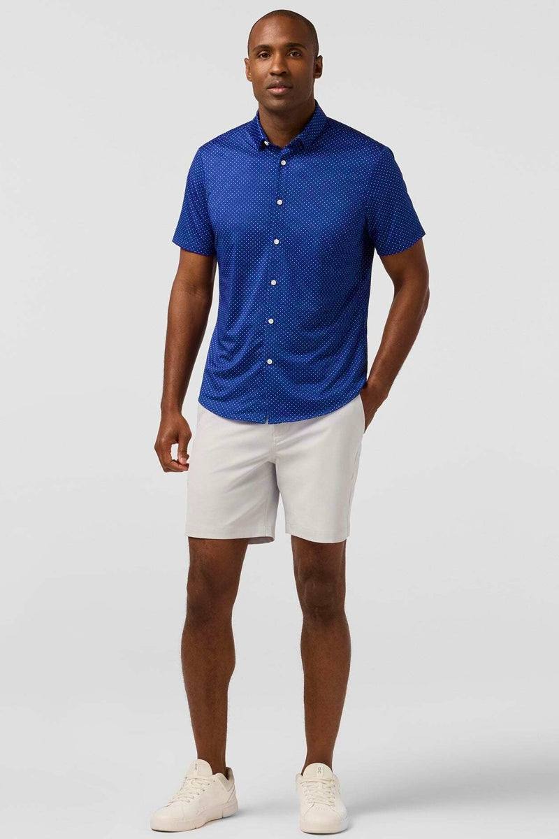 Wholesale,Mizzen + Main, Mizzen + Main Cobalt Dot Print No-Tuck Trim Shirt, Blue, Extra Extra Large-52-TagXXLSmall-41-TagSMedium-43-TagMLarge-46-TagLExtra Large-49-TagXL