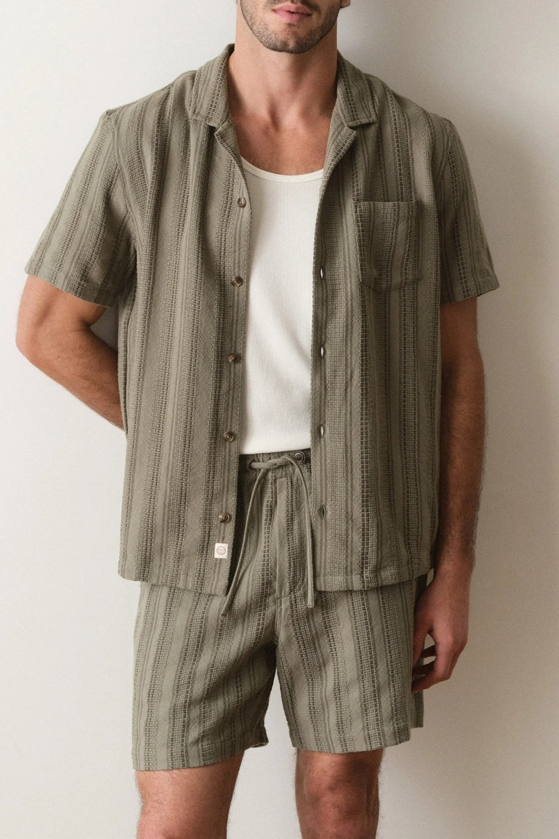 Wholesale,Marine Layer, Marine Layer Olive Dobby Textured Resort 6