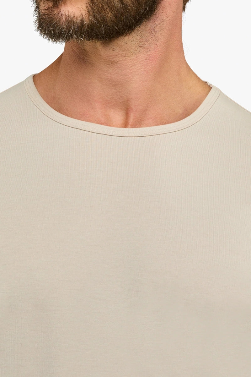 Wholesale,CUTS, CUTS Clay Curve-Hem Buttery Soft Tee, Tan, Medium-41-TagM