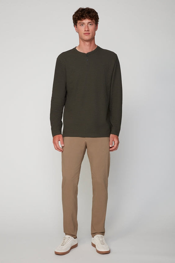 Wholesale,Projek Raw, Projek Raw Forest Green Grid-patterned Jersey Henley, Green, Medium-45-TagM