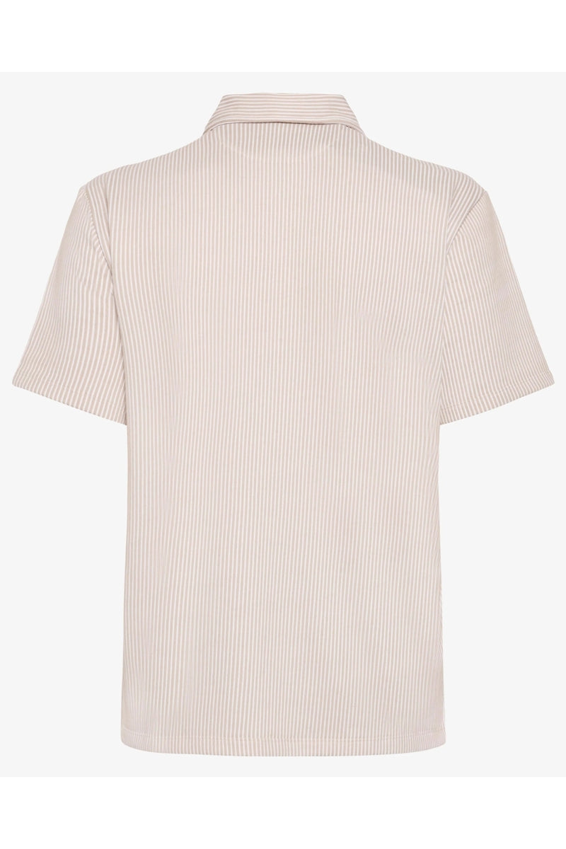 Wholesale,Signal Clothing, Signal Clothing Beige with White Striped Textured Shirt, Tan, Medium-46-TagM