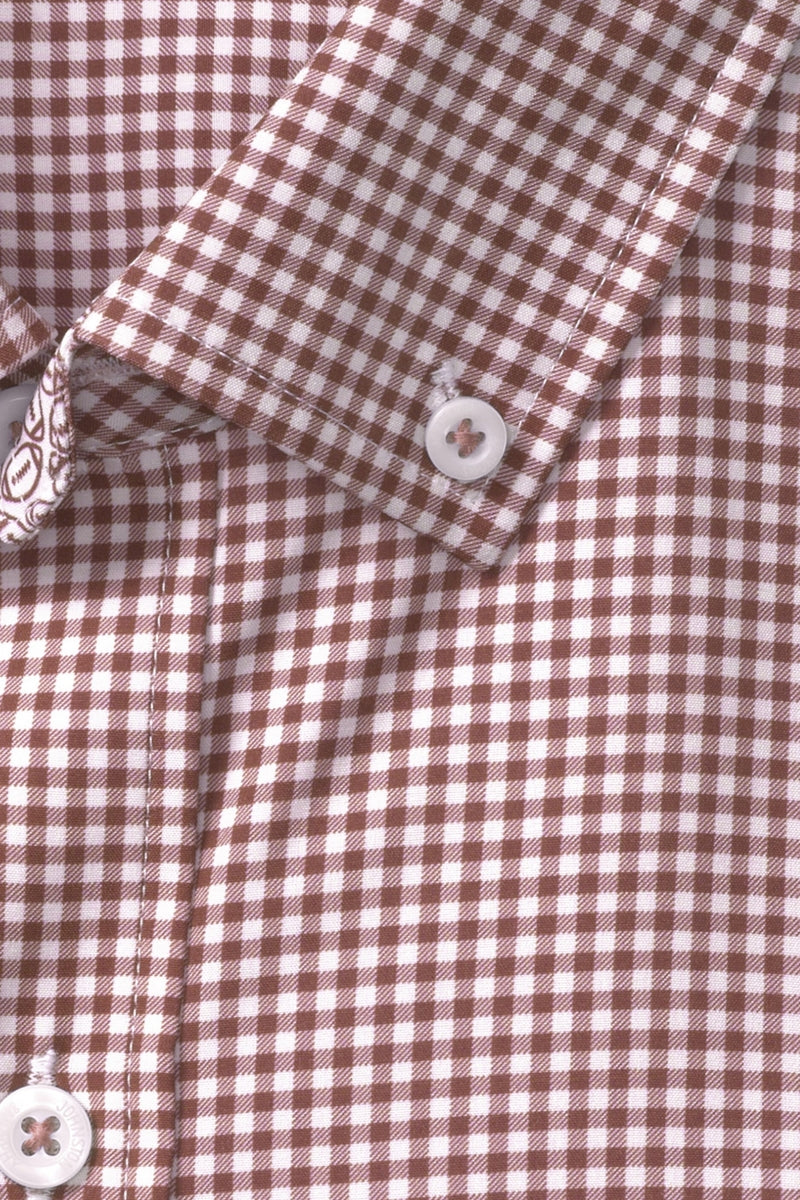 Wholesale,Johnston & Murphy, Johnston & Murphy Burgundy Gingham Performance Shirt, Red, Medium-44-TagMLarge-47-TagLExtra Large-50-TagXL