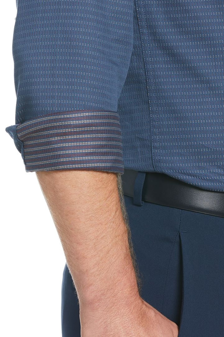 Wholesale,Perry Ellis, Perry Ellis BlueTextured Dobby Button-down Shirt, Blue, Large-47-TagLExtra Large-50-TagXL