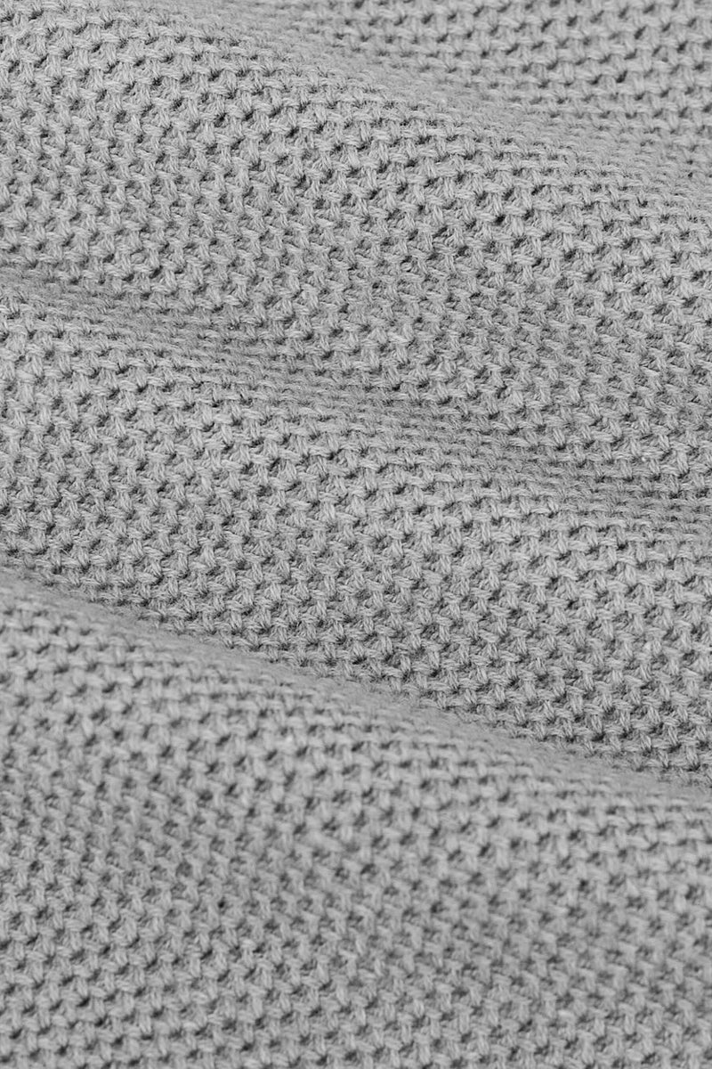 Faire,True Classic, True Classic Heather Grey Pique Crew Sweater, Grey, Large-40-TagL