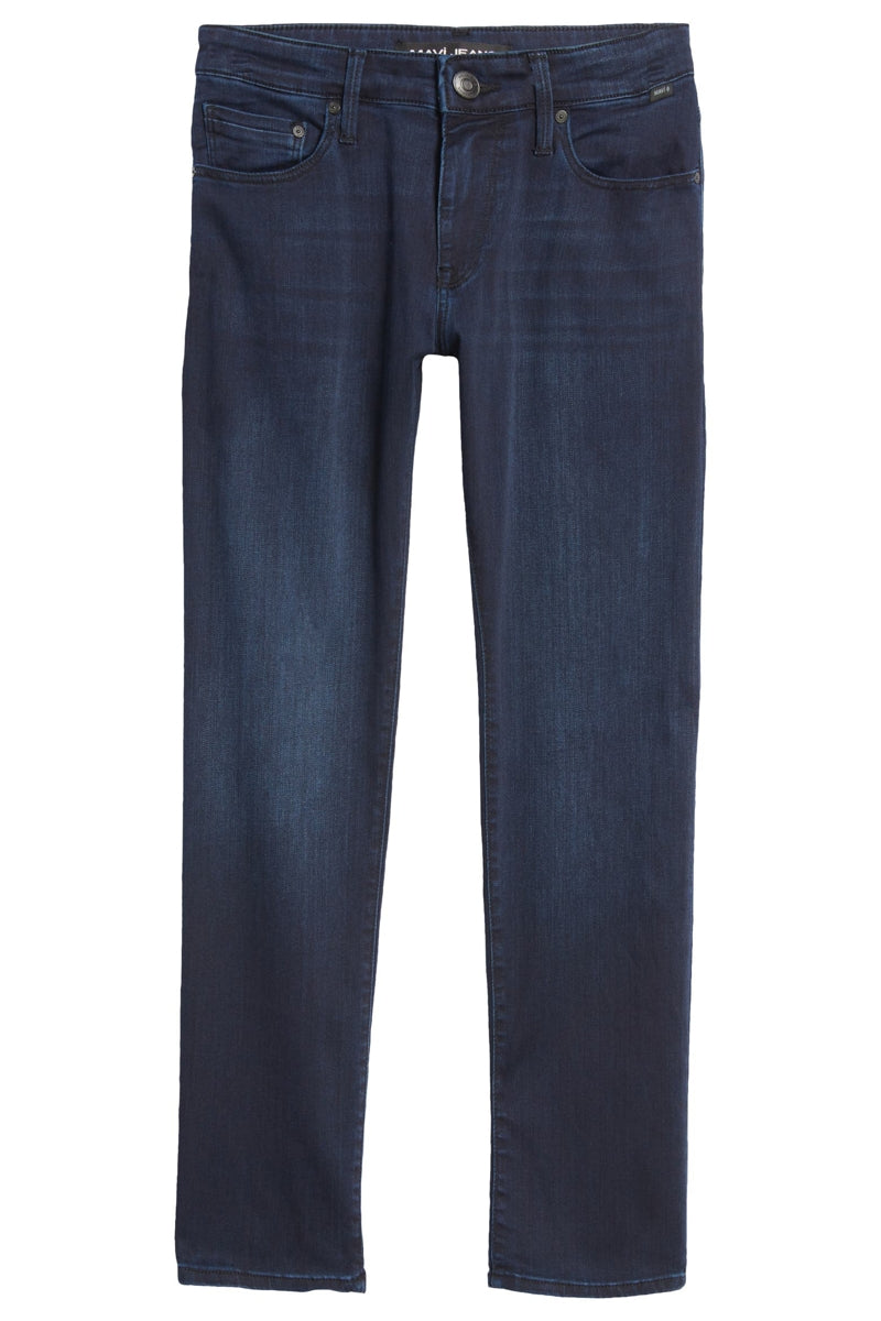 Mavi Ink Brushed Supermove Zach Straight Leg Jeans