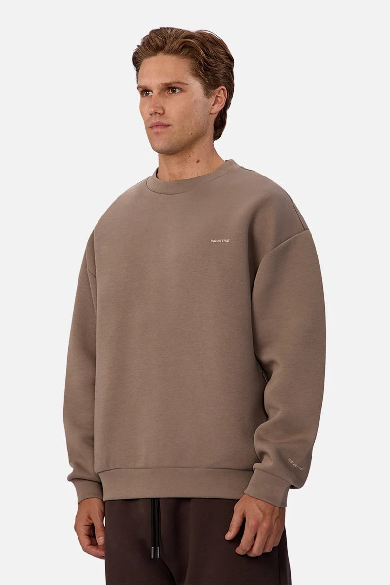 Wholesale,INDUSTRIE AUSTRALIA, INDUSTRIE AUSTRALIA Tan Performance Long Sleeve Sweatshirt with Side pockets, Tan, Large-49-TagLMedium-47-TagMSmall-45-TagS