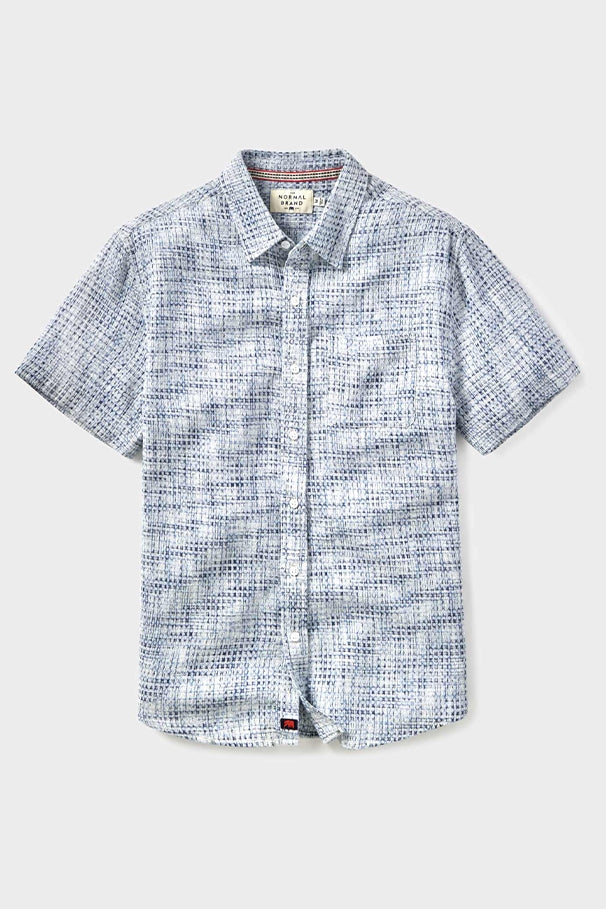 Wholesale,The Normal Brand, The Normal Brand Light Blue Woven Shirt, Blue, Medium-42-TagM
