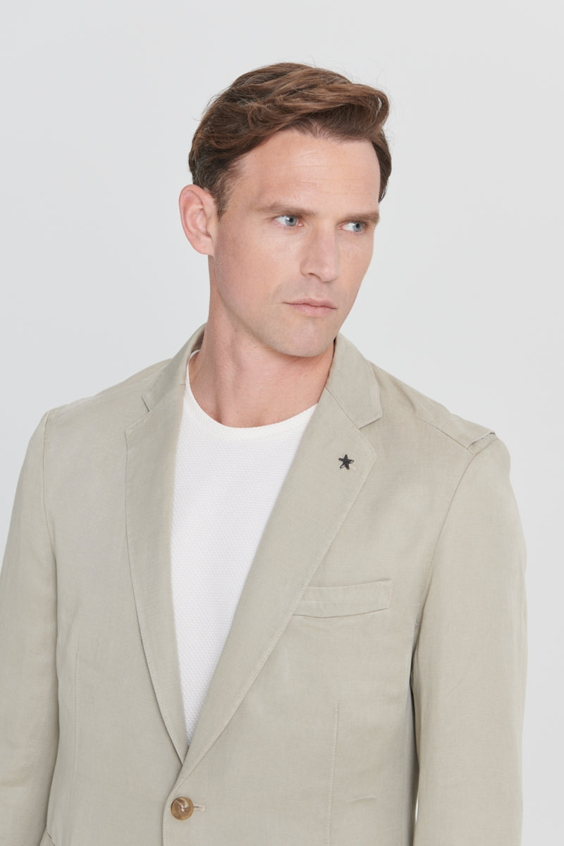 Wholesale,Altinyildiz Classics, Altinyildiz Classics Beige Linen/Tencel Blend Slim Fit Suit, Tan, Large-43-Tag52