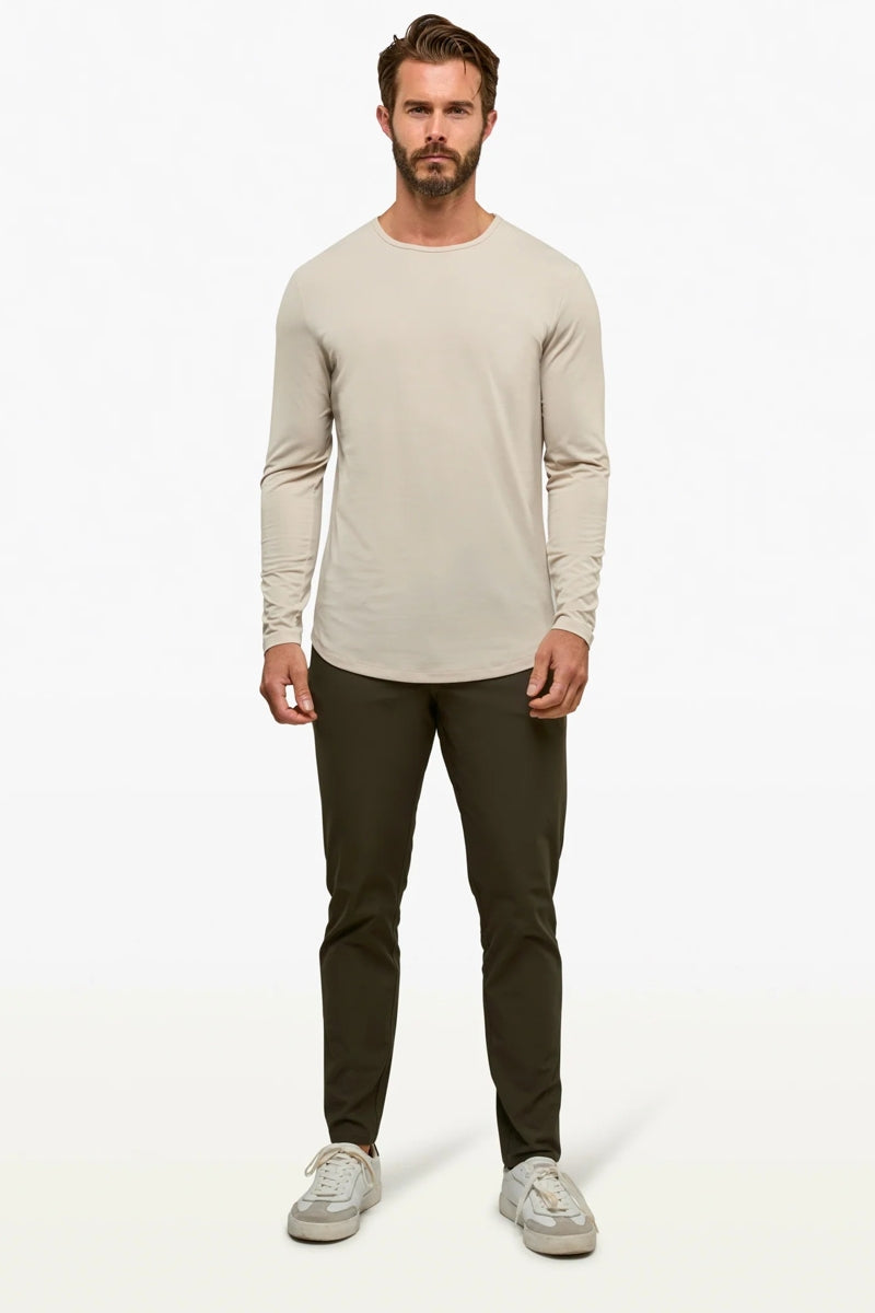 Wholesale,CUTS, CUTS Clay Curve-Hem Buttery Soft Tee, Tan, Medium-41-TagMLarge-43-TagLExtra Large-45-TagXLExtra Extra Large-47-TagXXL