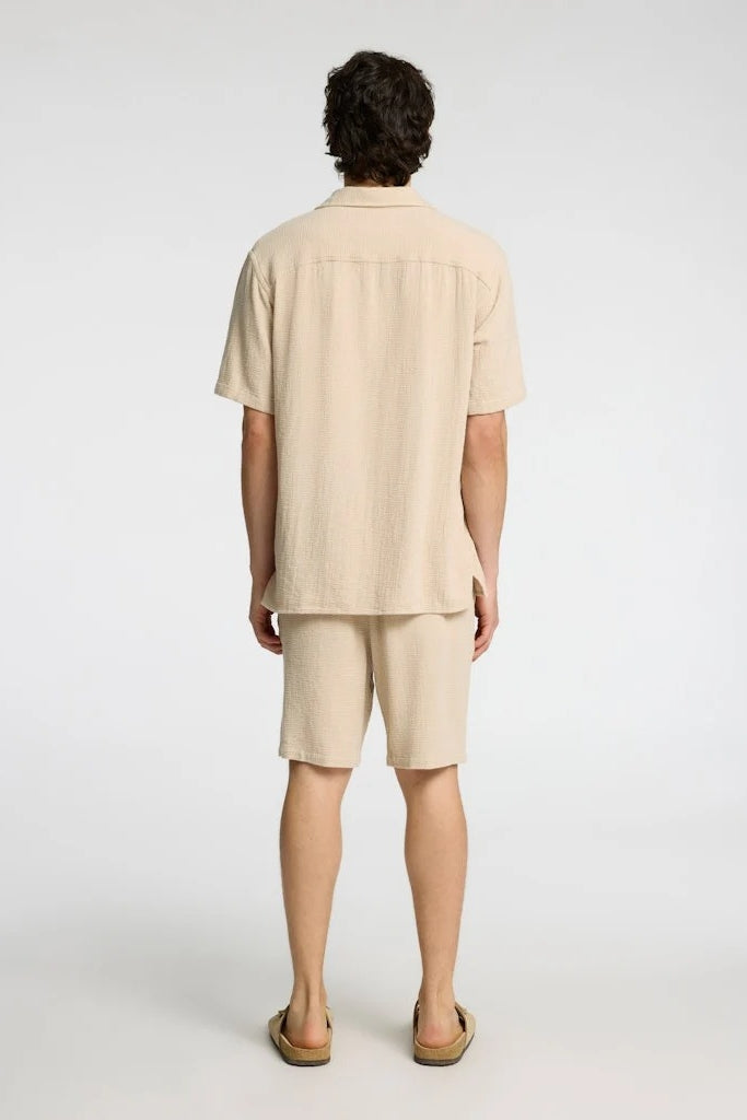 Wholesale,Selected Homme, Selected Homme Oatmeal Textured Shirt, Tan, Medium-46-TagM