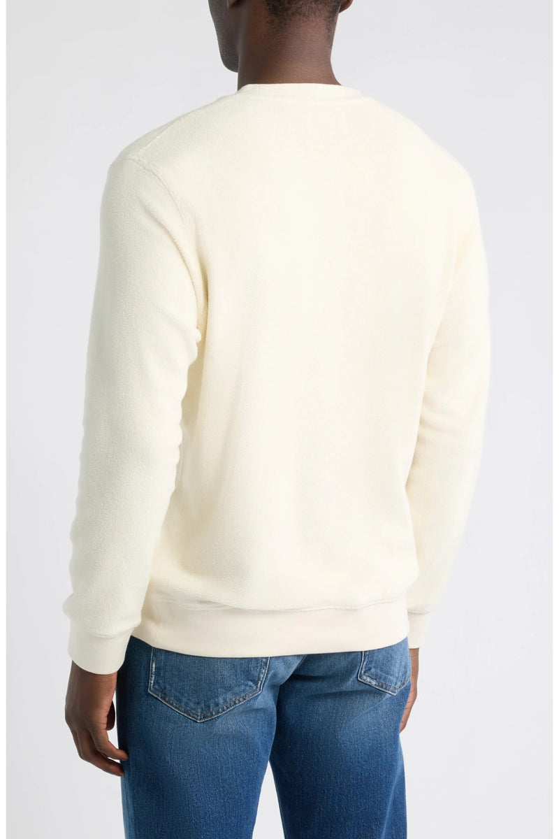 Wholesale,James Campbell, James Campbell Ivory Fleece Textured Sweatshirt, Cream, Large-46-TagLExtra Large-49-TagXLMedium-44-TagMSmall-42-TagS
