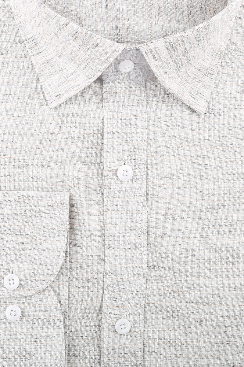 Wholesale,Jakamen, Jakamen Light Grey Textured Cotton/Linen Comfort Fit Shirt, Grey, Small-41-TagSMedium-44-TagMLarge-46-TagLExtra Large-48-TagXLExtra Large-50-TagXXL