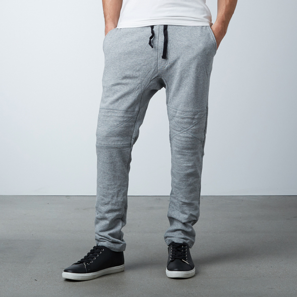 Reese De Luca Heather Grey French Terry Sweatpants with Drawstring