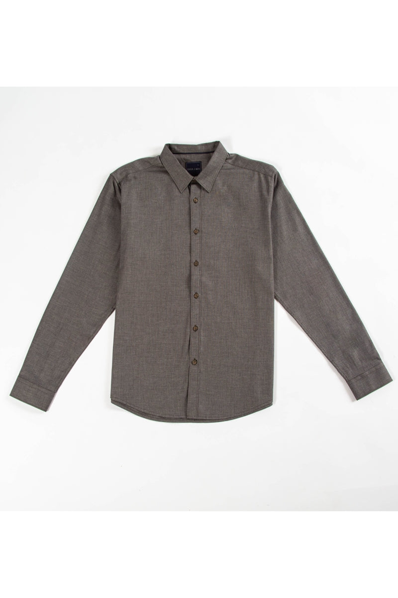 Stitch Note Charcoal 100% Egyptian Cotton Shirt