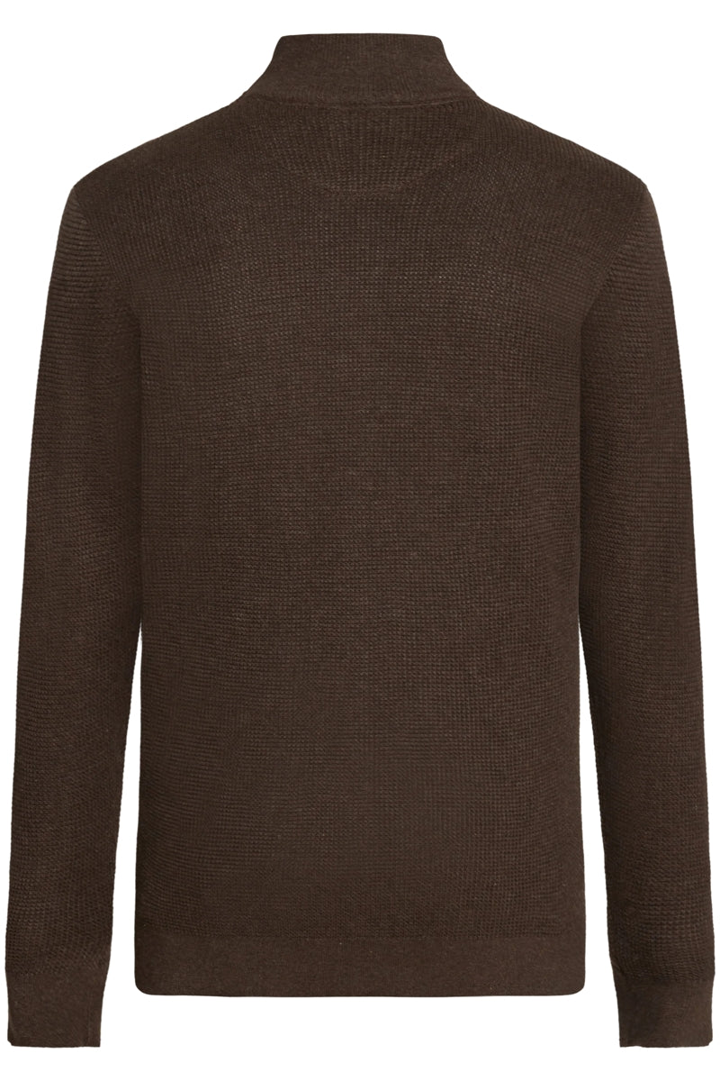 Wholesale,Signal Clothing, Signal Clothing Dark Brown Knit Full Zip Pullover, Brown, Small-42-TagS