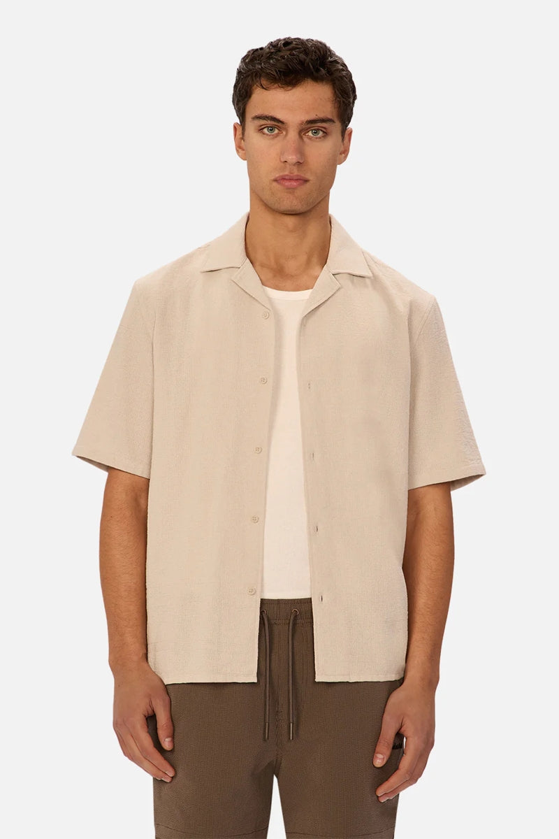 Wholesale,INDUSTRIE AUSTRALIA, INDUSTRIE AUSTRALIA Sand Textured Shirt, Grey, Extra Large-50-TagXL