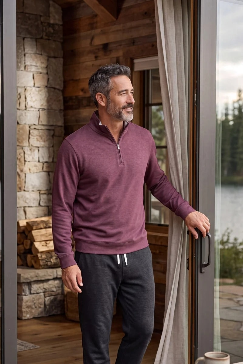 Wholesale,Fundamental Coast, Fundamental Coast Wine Soft Qtr Zip, Purple, Medium-45-TagMLarge-48-TagLExtra Large-51-TagXL