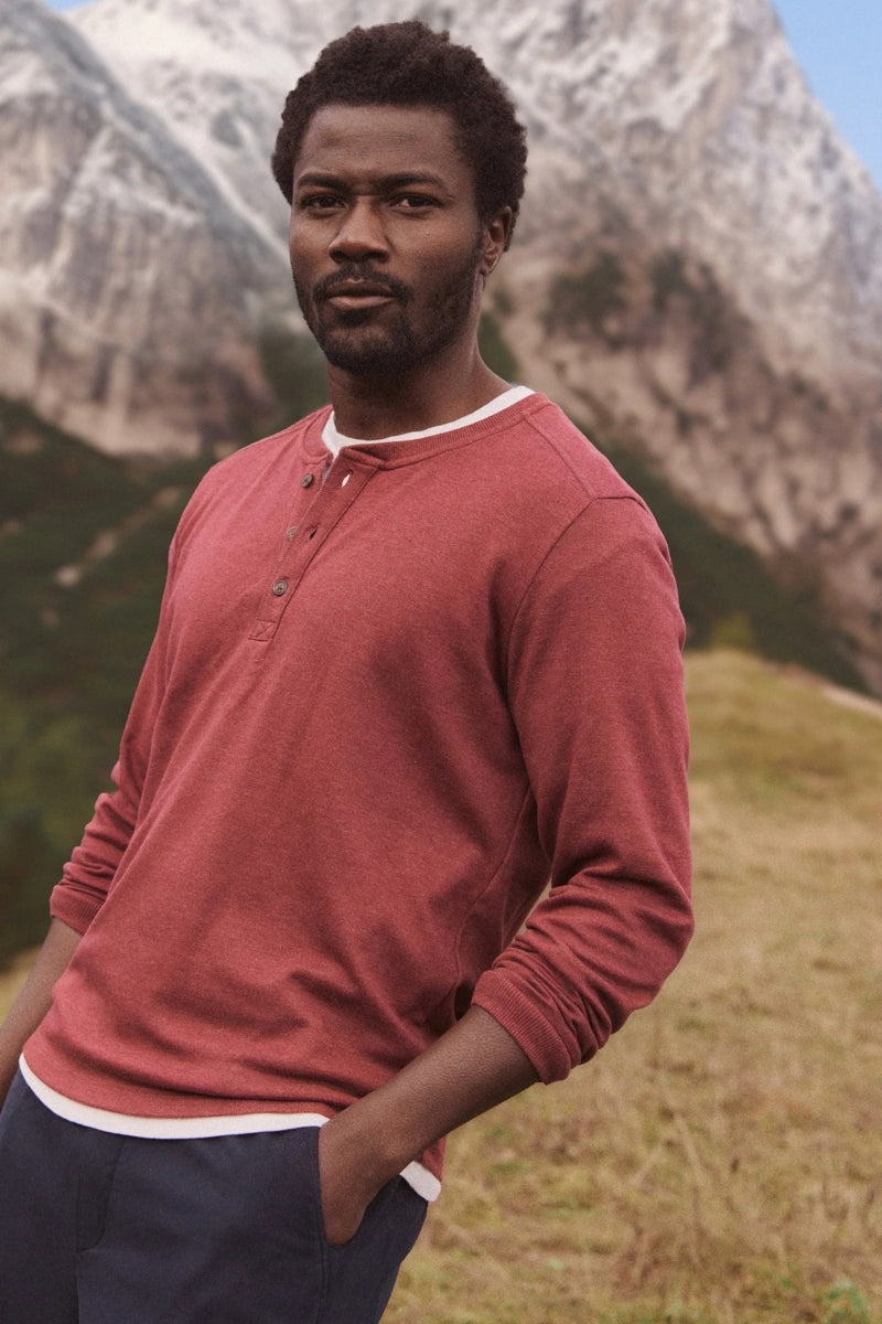 Wholesale,Marine Layer, Marine Layer Fig Stretch Henley, Purple, Small-41-TagSMedium-44-TagMLarge-47-TagLExtra Large-50-TagXLExtra Extra Large-52-TagXXL