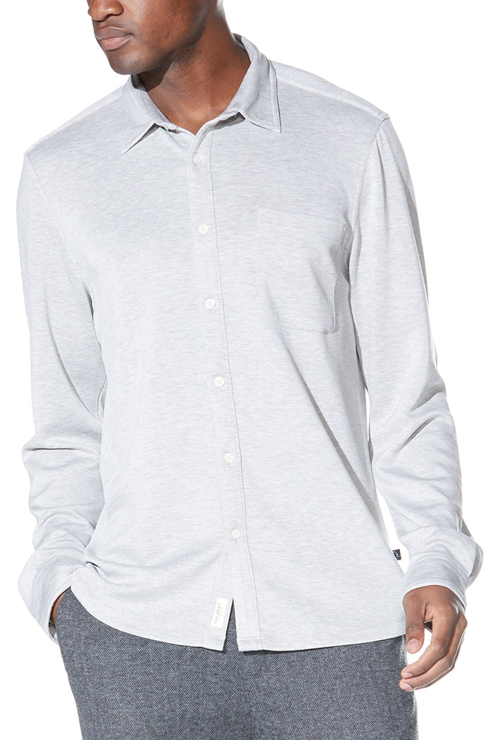 Wholesale,Civil Society, Civil Society Heather Grey Knit Shirt, Grey, Small-40-TagSMedium-42-TagMLarge-44-TagLExtra Large-46-TagXLExtra Extra Large-49-TagXXL