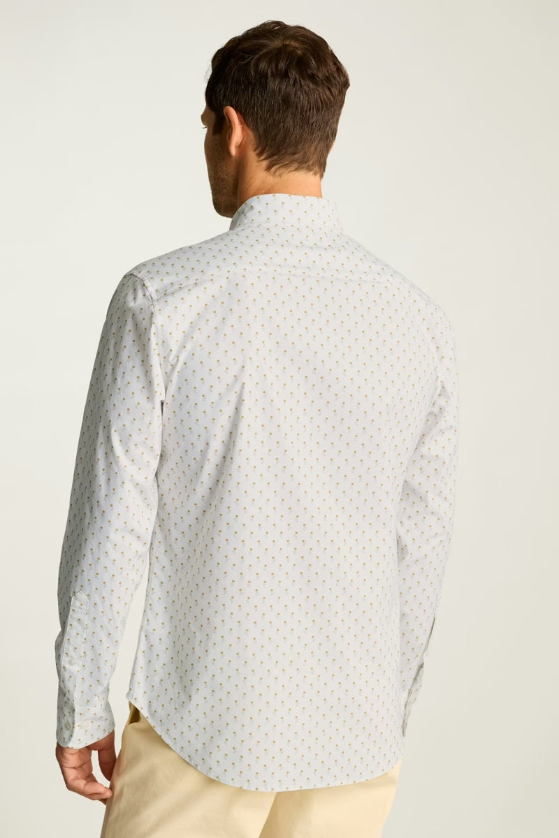 Wholesale,Bonobos, Bonobos White/Yellow Floral Print Stretch Shirt, White, Small-40-TagSMedium-43-TagMLarge-46-TagLExtra Large-49-TagXL