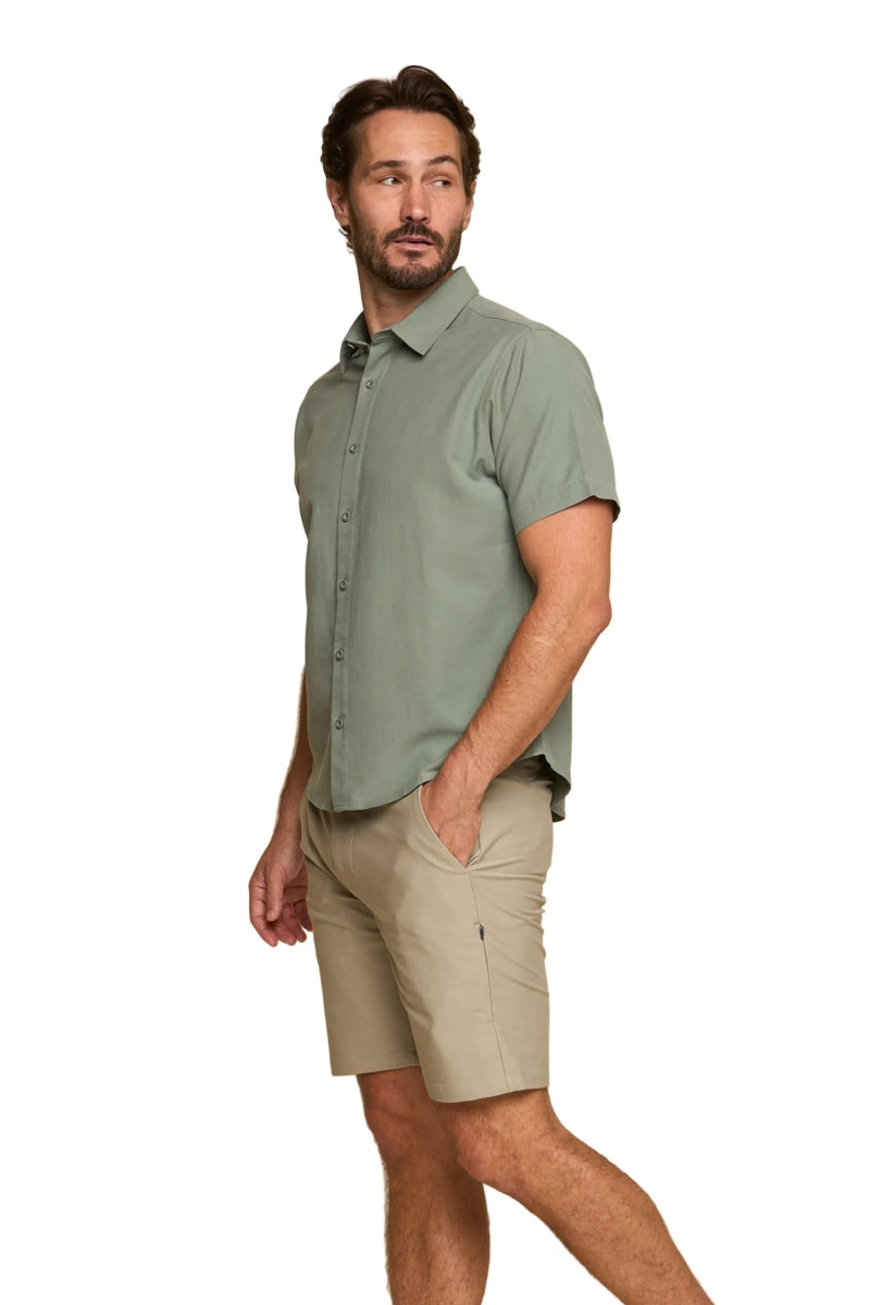 Wholesale,Fundamental Coast, Fundamental Coast Green Stretch Shirt, Green, Medium-44-TagMLarge-47-TagLExtra Large-50-TagXL