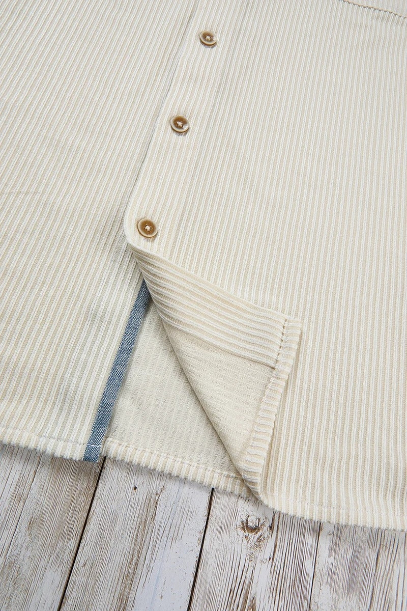 Wholesale,Nicoby Age of Wisdom, Nicoby Age of Wisdom Tan/White Textured Striped Shirt, Tan, Medium-43-TagMLarge-45-TagLExtra Large-47-TagXL