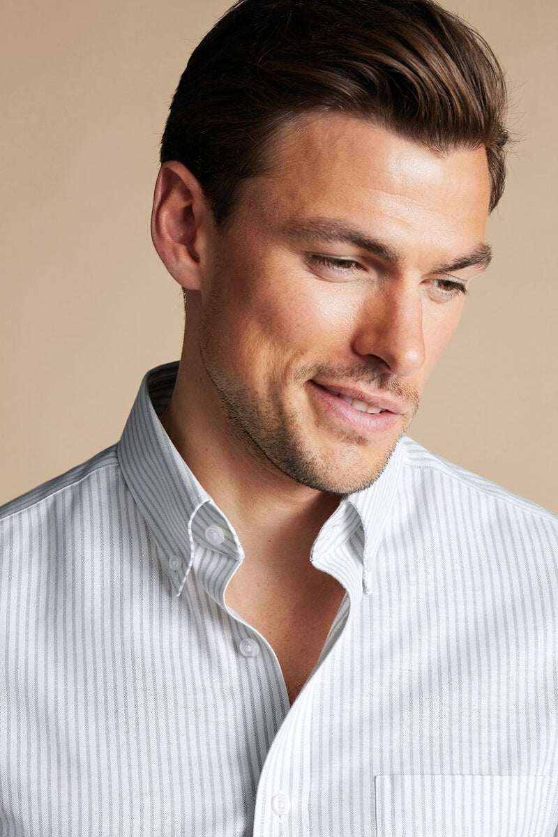 Wholesale,Charles Tyrwhitt, Charles Tyrwhitt Silver Grey Striped Stretch Shirt, Grey, Medium-42-TagMExtra Extra Large-51-TagXXLExtra Large-48-TagXL