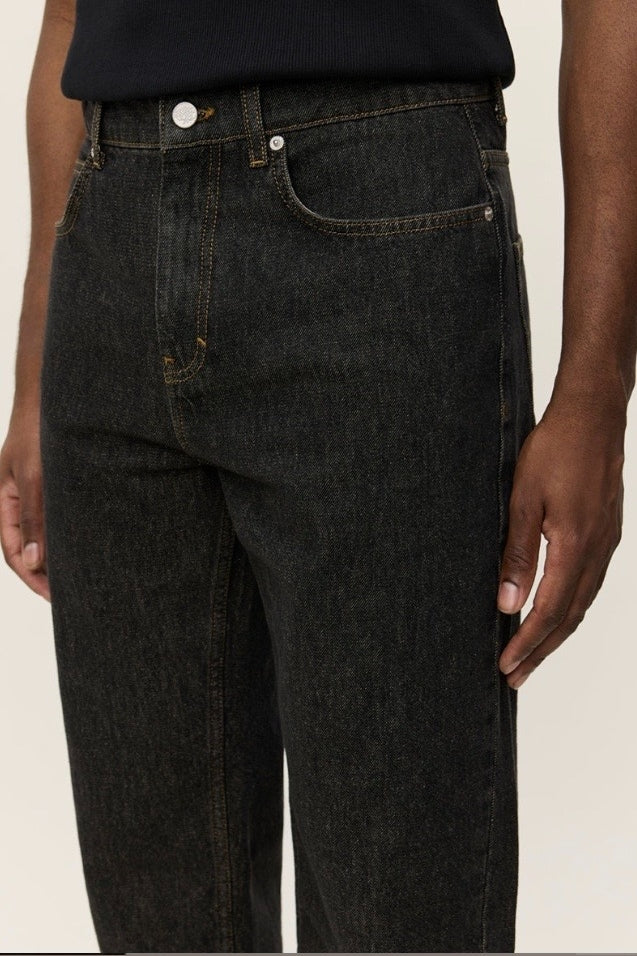 Wholesale,Les Deux, Les Deux Black 2-Tone Denim Slim Jeans, Black, 31W-32L-Tag31