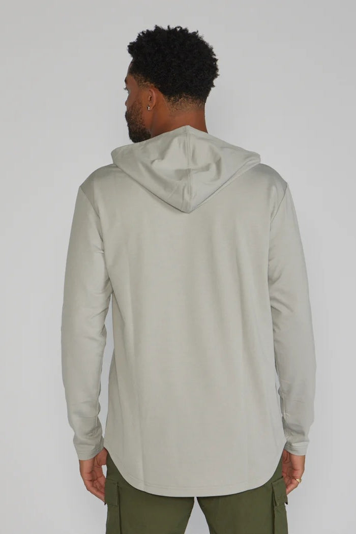 Wholesale,BYLT, BYLT Grey Drop-cut 4-way Stretch Hoodie, Grey, Large-43-TagL